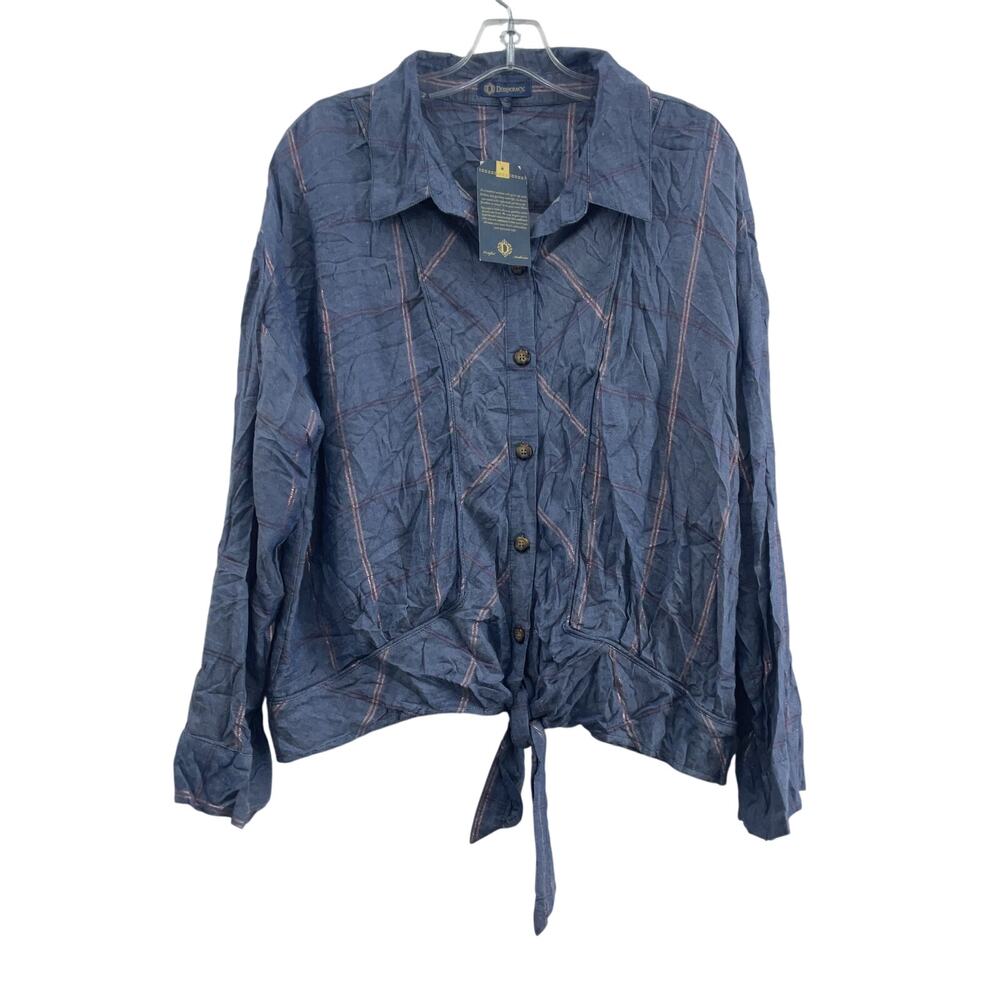 NWT Democracy Blue Button Down Shirt
